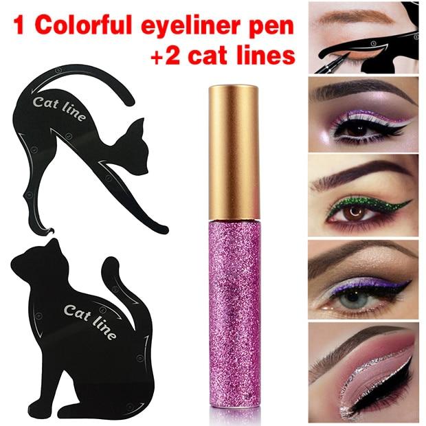 10 color Shining Glitter Liquid Eyeliner Pencil Long Lasting Shimmer Metallic 2 in 1 Eye Shadow & Liner Combination Pencil TSLM1 - GoJohnny437