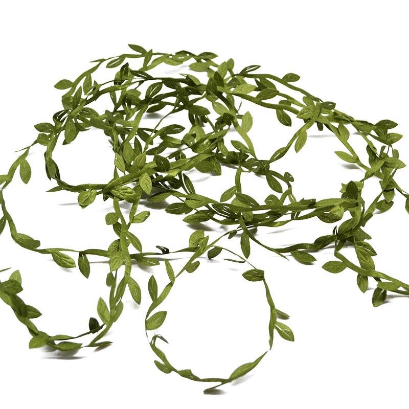 10 Meter Silk Leaf-Shaped Handmake Artificial green Leaves For Wedding Decoration DIY Wreath Gift Scrapbooking Craft Fake Flower - GoJohnny437