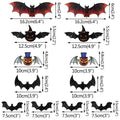 12pcs/set Halloween Decoration 3D Bat Decoration Wall Sticker DIY Room Wall Decals Home Party Decor for Halloween Wall Stickers - GoJohnny437