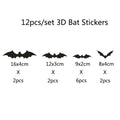 12pcs/set Halloween Decoration 3D Bat Decoration Wall Sticker DIY Room Wall Decals Home Party Decor for Halloween Wall Stickers - GoJohnny437