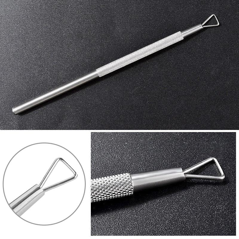 1Pc Nail Cuticle Spoon Pusher Scraper Remover Stainless Steel Nail Art Dead Skin Removal Pedicure Accessories Manicure Tool - GoJohnny437