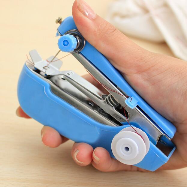 1pc Portable Mini Manual Sewing Machine Simple Operation Sewing Tools Sewing Cloth Fabric Handy Needlework Tool - GoJohnny437