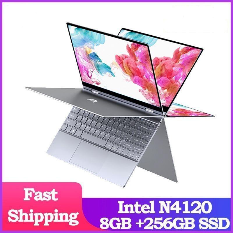 360° Laptop 13.3 inch Notebook Windows 10 8GB LPDDR4 256GB SSD 1920*1080 IPS Intel N4120 touch screen laptops - GoJohnny437