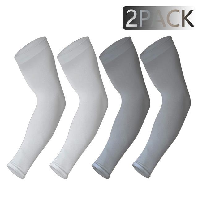4 Pairs Unisex Cooling Arm Sleeves Cover Cycling Running UV Sun Protection Outdoor Men Nylon Cool Arm Sleeves for Hide Tattoos - GoJohnny437