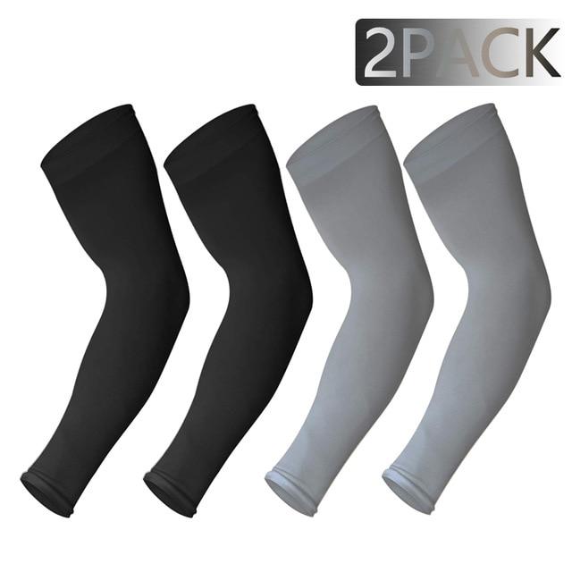 4 Pairs Unisex Cooling Arm Sleeves Cover Cycling Running UV Sun Protection Outdoor Men Nylon Cool Arm Sleeves for Hide Tattoos - GoJohnny437