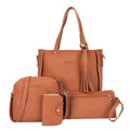 4pcs Women Lady Fashion Handbag Shoulder Bags Tote Purse Messenger Satchel Set LX9F - GoJohnny437