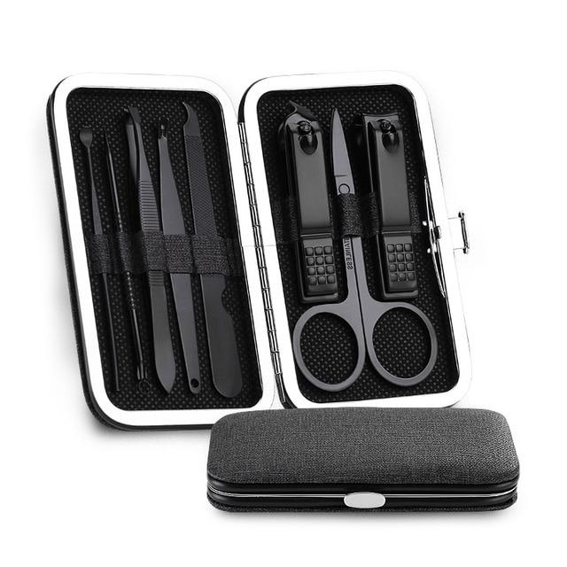 8pcs Stainless Steel Nail Clippers Set Professional Scissors Suit With Box Trimmer Grooming Manicure Cutter Kits For Nail Tools - GoJohnny437