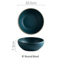 High Fashion Retro Green Nordic Ceramic Tableware Set Dinnerware Set Bowl Plate Soup Bowl Set Modern Style High-end