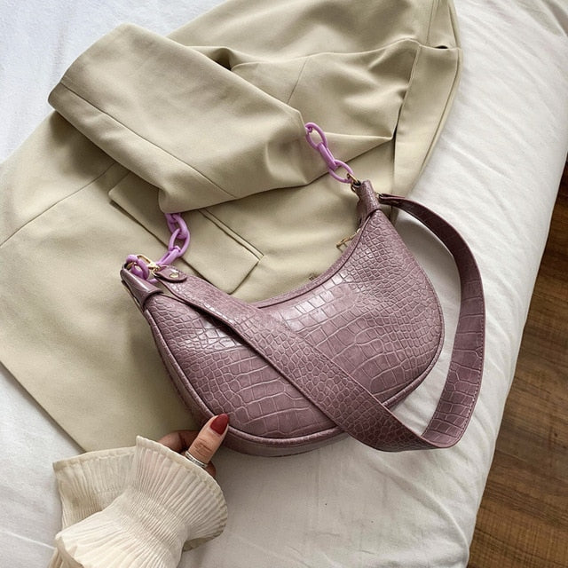 Stone Pattern Retro PU Leather Crossbody Bags For Women Small Shoulder Messenger Bag Women Casual Shoulder Handbags Travel Purse