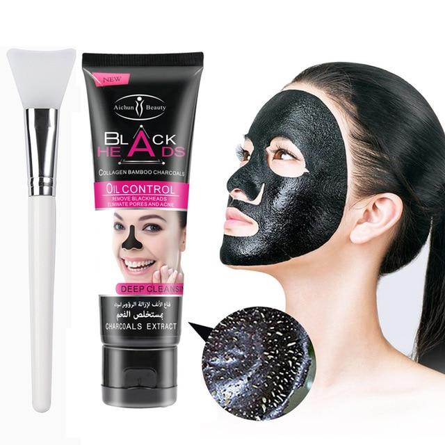 Bamboo Charcoal Blackhead Remove Facial Masks Deep Cleansing Purifying Peel Off Black Nud Facail Face Masks - GoJohnny437