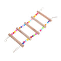 Birds Pets Parrots Ladders Climbing Toy Hanging Colorful Balls With Natural Wood - GoJohnny437