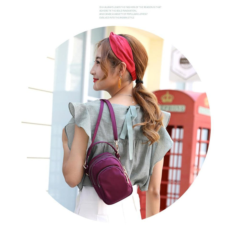 Buylor Girl Mini Crossbody Cell Phone Shoulder Bag Female Fashion Lightweight Nylon Messenger Bag Waterproof Wallet Ladies Purse - GoJohnny437