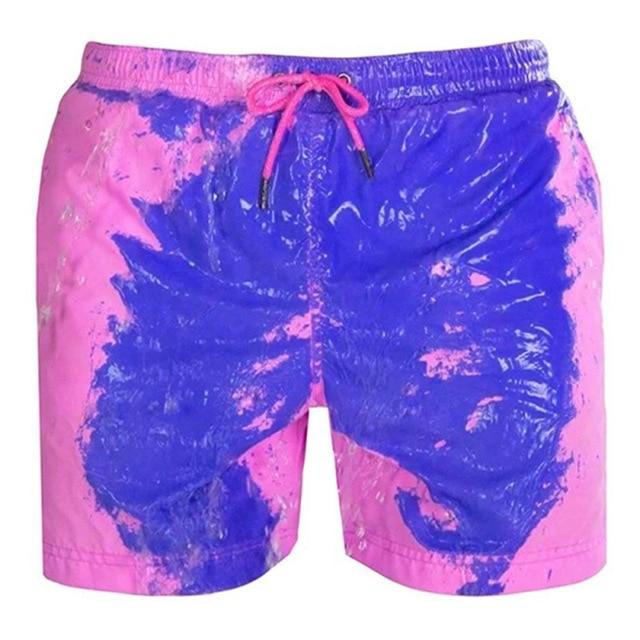 Color Changing Board Shorts Summer Men Swimming Trunks Swimwear Swimsuit Quick Dry Bathing Shorts Beach Pant - GoJohnny437