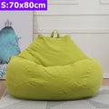 Comfortable Lazy Sofas Cover Chairs without Filler Linen Cloth Lounger Seat Bean Bag Pouf Puff Couch Tatami Living Room S/M/L - GoJohnny437