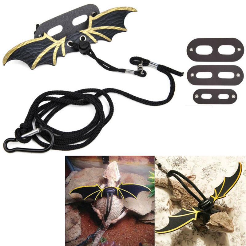 Creative Solid Color Adjustable Lizard Leather Traction Rope With Wings Contains Three Specifications For Most Lizards - GoJohnny437
