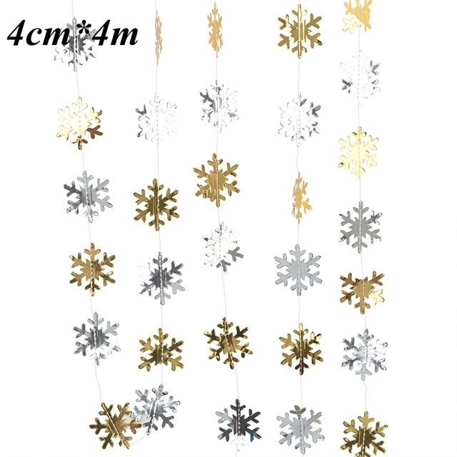 Decoration Snowflake Paper Garlands Hanging Banner for Winter Party Decor Supplies Christmas Artificial Snowflake Ornaments - GoJohnny437