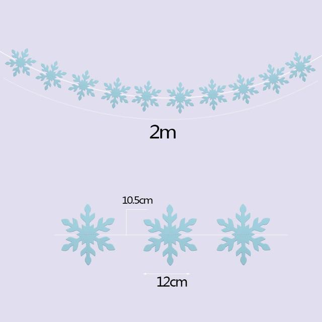 Decoration Snowflake Paper Garlands Hanging Banner for Winter Party Decor Supplies Christmas Artificial Snowflake Ornaments - GoJohnny437