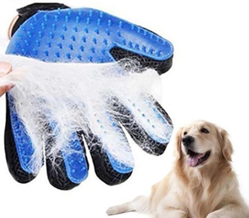Dog Pet Grooming Glove Silicone Cats Brush Comb Deshedding Hair Gloves Dogs Bath Cleaning Supplies Animal Combs - GoJohnny437