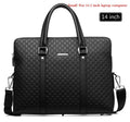 Double Layers Men's Leather Business Briefcase Casual Man Shoulder Bag Messenger Bag Male Laptops Handbags Men Travel Bags - GoJohnny437