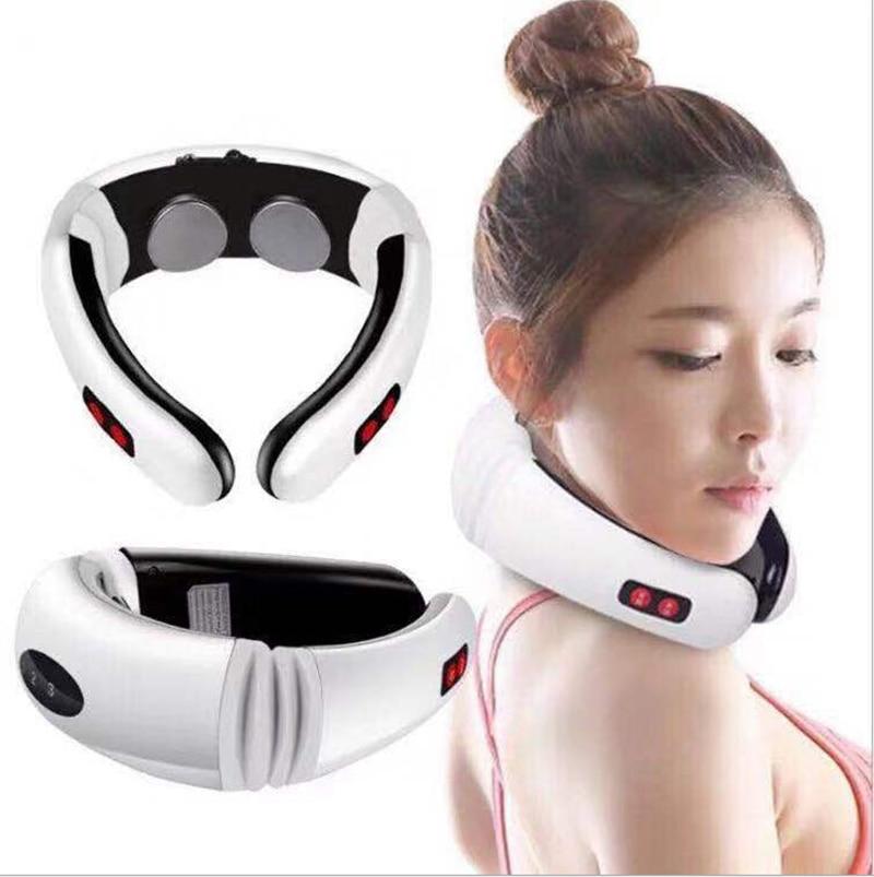 Electric Neck Massager & Pulse Back 6 Modes Power Control Far Infrared Heating Pain Relief Tool Health Care Relaxation Machine - GoJohnny437