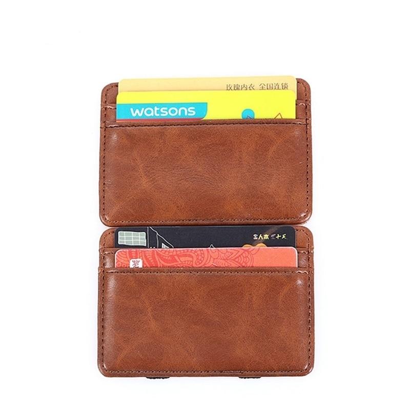 Fashion Men Slim Wallet Male Ultra thin Short Men Magic Wallet Money Cash Card Holder Purse - GoJohnny437