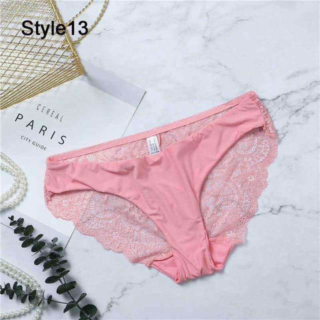 Fashion Women's Sexy Lace Panties Seamless Underwear Briefs Leopard Ice Silk for Girls Bikini Cotton - GoJohnny437