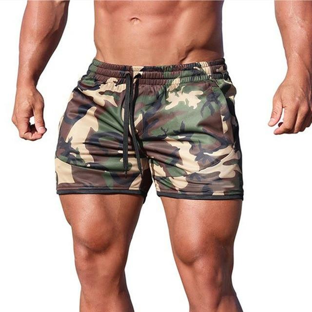 Fitness shorts Fashion Breathable quick-drying gyms Bodybuilding Joggers shorts Slim fit shorts camouflage Sweatpants - GoJohnny437