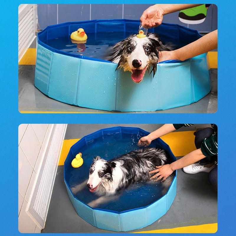 Foldable Dog Swimming Pool PVC Pet Bath Swimming Tub Bathtub Pet Swimming Pool Collapsible Swimming Pool for Dogs Cats - GoJohnny437