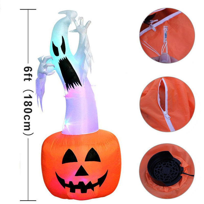 Halloween Decorations Inflatable Ghost Pumpkin Outdoor Terror Scary Props Inflatable Toy Haunted House Supplies - GoJohnny437