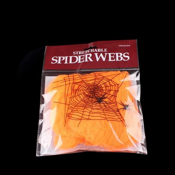 Halloween Scary Party Scene Props White Stretchy Cobweb Spider Web Horror Halloween Decoration For Bar Haunted House - GoJohnny437