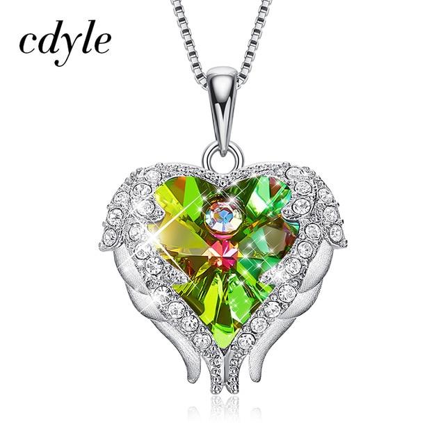 Hot Sale Valentine Day Gift Luxury Mini Heart Necklace Pendant with Top Crystal Women 925 Sterling Silver Jewelry - GoJohnny437