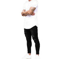 Jeans Man High Street Casual Feet Pants Fashion Men's Jeans Slim Tight Hole Denim Street Hip Hop Pants 2020 Fashion - GoJohnny437