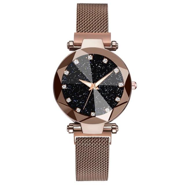 Ladies Magnetic Starry Sky Clock Luxury Women Watches Fashion Diamond Female Quartz Wrist watches - GoJohnny437