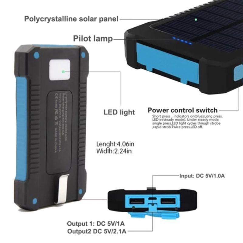 LED Dual USB Ports Solar Panel Power Bank Case Concise and vogue style Charger DIY Kits Box For Samsung 18