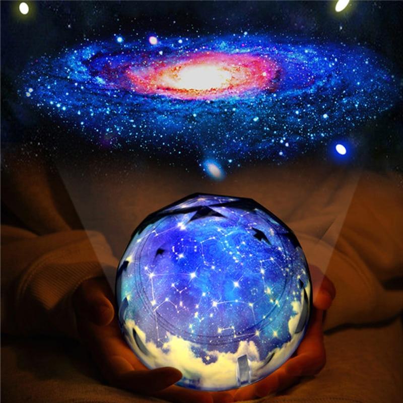 LED Night Light Starry Sky Magic Star Moon Planet Projector Lamp Universe Baby Nursery Light For Birthday Gift Led Night Light - GoJohnny437