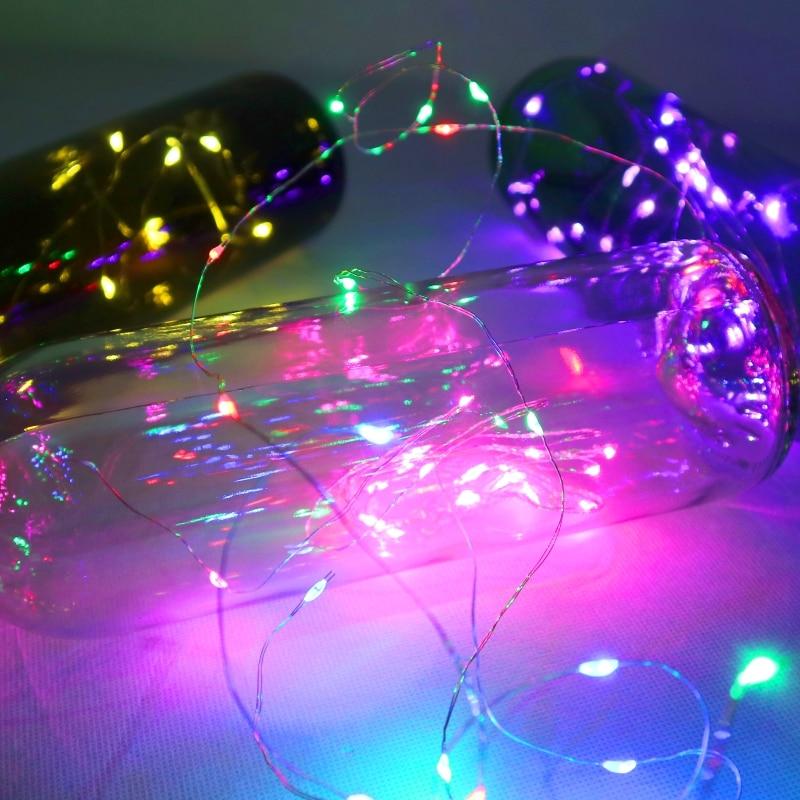 LED Wine Bottle Lights 2M 20LEDs Cork Shape Copper Wire Colorful Mini String Lights For Indoor Outdoor Wedding Christmas Lights - GoJohnny437