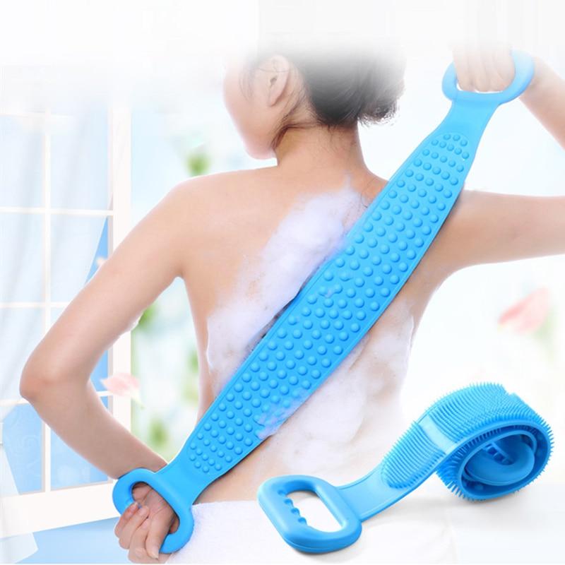 Magic Silicone Brushes Bath Towels Rubbing Back Mud Peeling Body Massage Shower Extended Scrubber Skin Clean Shower Brushes - GoJohnny437
