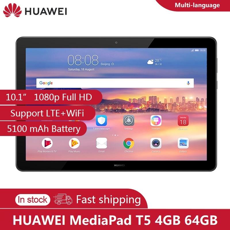 MediaPad T5 10.1" 1080p Full HD Vivid Display 4GB 64GB Kirin 659 5100 mAh 4G LTE Global Version AGS2-L09 - GoJohnny437