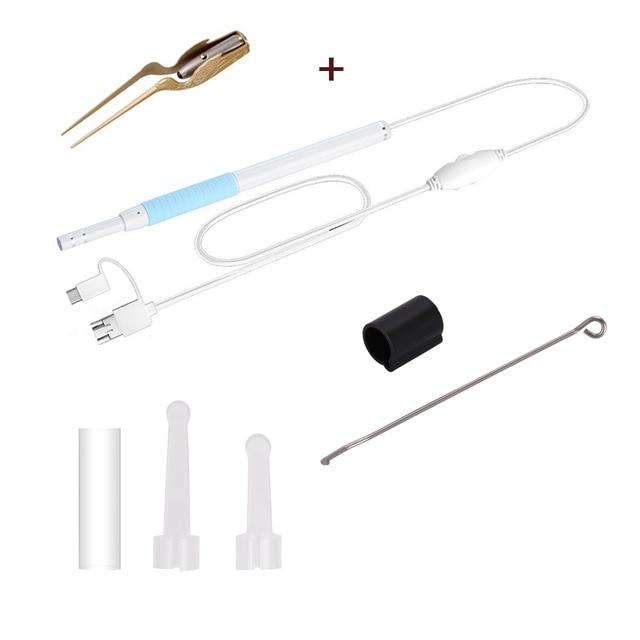 Medical In Ear Cleaning Endoscope Spoon Mini Camera Ear Picker Ear Wax Removal Visual Ear Mouth Nose Otoscope Support Android PC - GoJohnny437