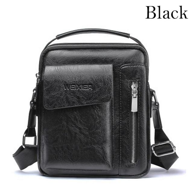 Men Briefcase Bag High Quality Business Famous Brand Leather Shoulder Messenger Bags Office Handbag Laptop - GoJohnny437