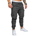 Men Pants Hip Hop Harem Joggers Pants 2020 New Male Trousers Mens Joggers Solid Multi-pocket Pants Sweatpants - GoJohnny437