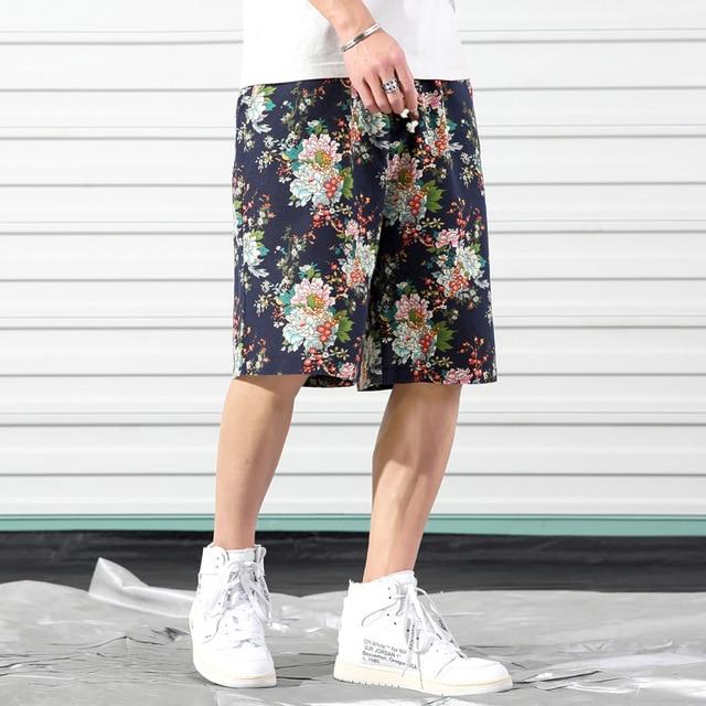 Men's Fashion Loose Beach Shorts 2020 Summer Brand Clothing Personality Printing Comfortable Cotton Youth Casual Shorts - GoJohnny437