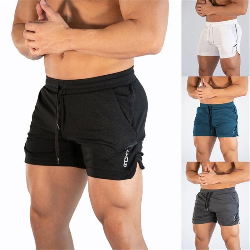 Mens Fitness Bodybuilding Shorts Man Summer Gyms Workout Male Breathable Mesh Quick Dry Sportswear Jogger Beach Short Pants - GoJohnny437