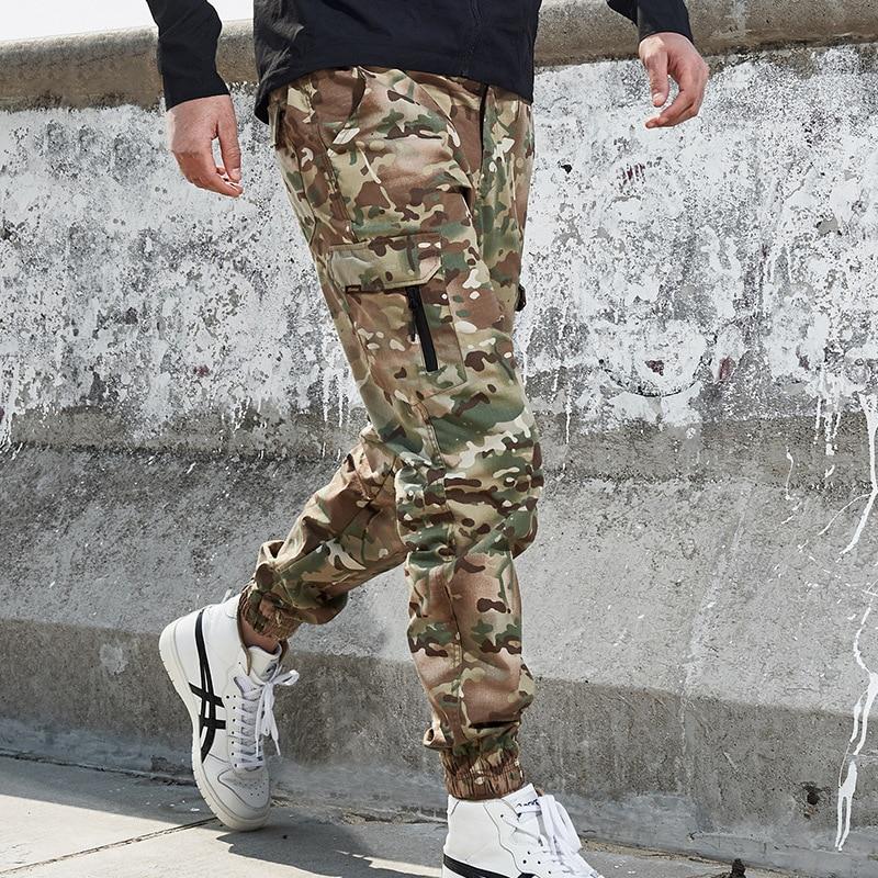 Mens Streetwear Casual Camouflage Jogger Pants Tactical Military Trousers Men Cargo Pants - GoJohnny437