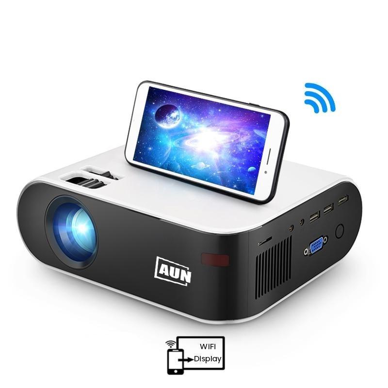 MINI Projector W18, 2800 Lumens (Optional Android 6.0 wifi W18D), support Full HD 1080P LED Projector 3D Home Theater - GoJohnny437