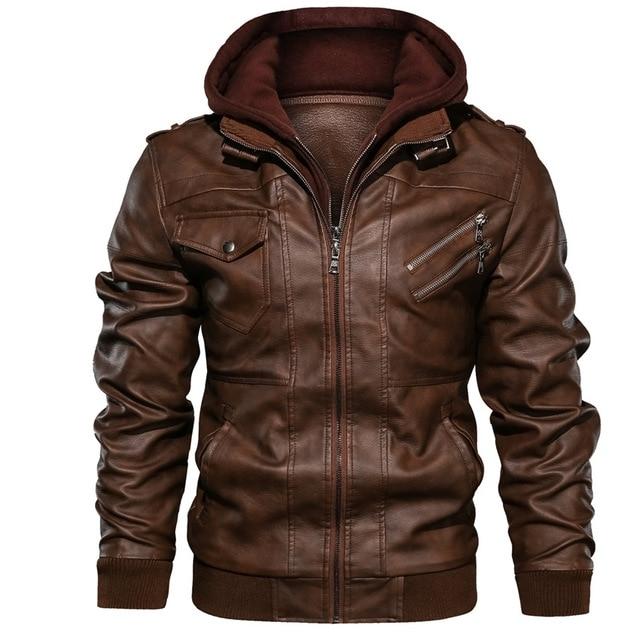 Mountainskin New Men's Leather Jackets Autumn Casual Motorcycle Jacket Biker Leather Coats - GoJohnny437