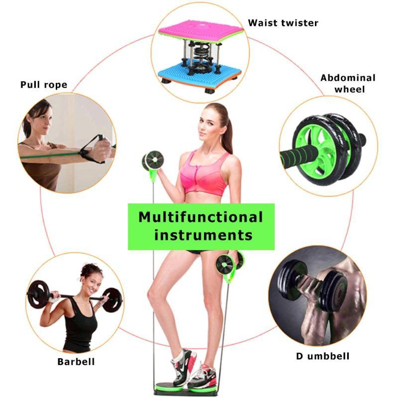 Muscle Exercise Equipment Home Fitness Equipment Double Wheel Abdominal Power Wheel Ab Roller Gym Roller Trainer Training - GoJohnny437