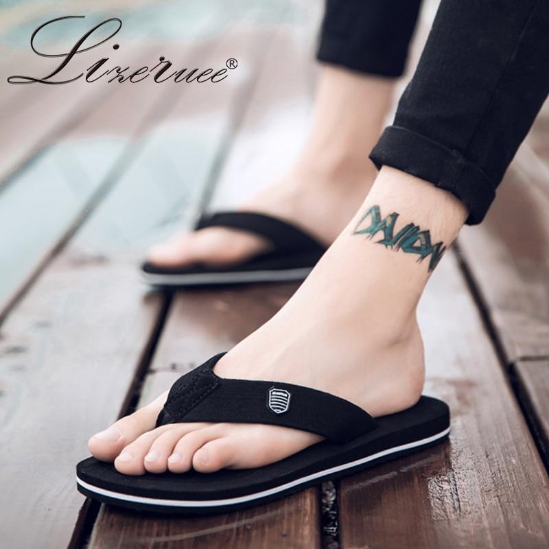 New Arrival Summer Men Flip Flops High Quality Beach Sandals Anti-slip Zapatos Hombre Casual Shoes Wholesale A10 - GoJohnny437