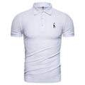 New Polo Shirt Men Solid Casual Cotton Polo Giraffe Men Slim Fit Embroidery Short Sleeve Men's Polo 10 Colors - GoJohnny437