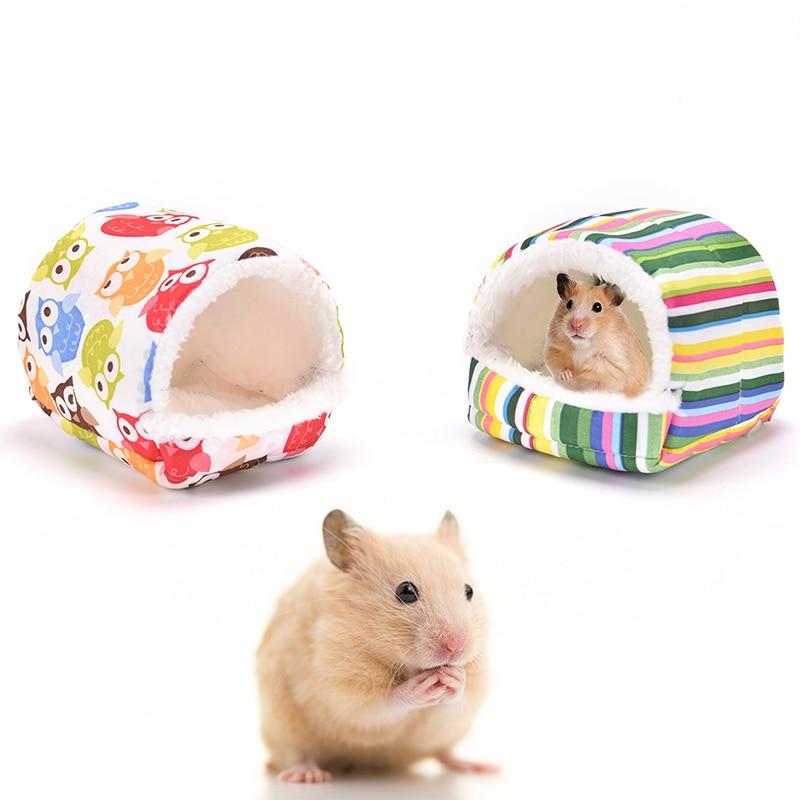 Plush Soft Guinea Pig House Bed Cage for Hamster Mini Animal Mice Rat Nest Bed Hamster House Small Pet Products - GoJohnny437